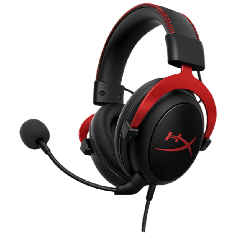 极度未知(HYPERX)Cloud II 飓风2黑红 有线 虚拟7.1环绕音 听声辨位 头戴式电竞耳机 适配三角洲行动